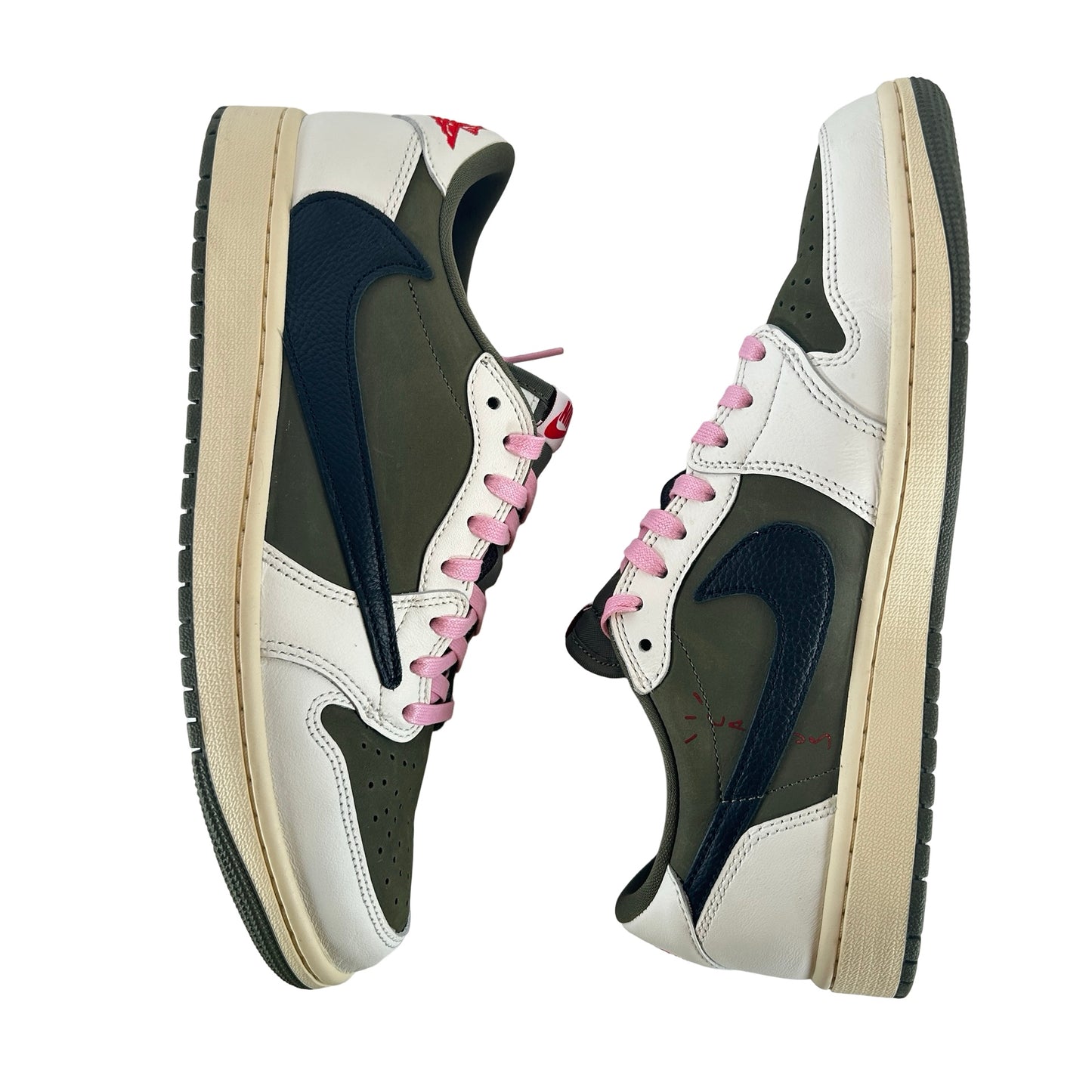 DM7866 200 Jordan 1 Retro Low OG SP Travis Scott Medium Olive [USED] - 9.5 M (Used) (No Box)