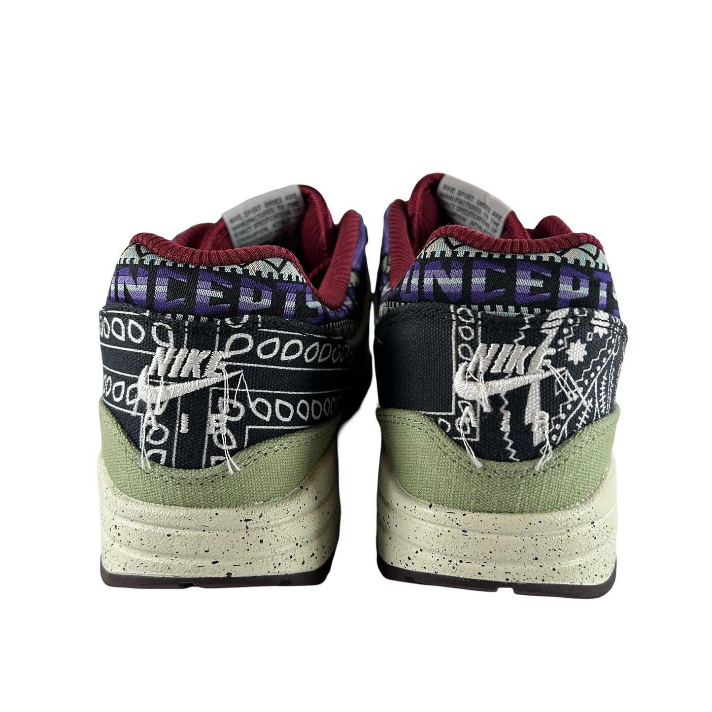 DN1803 300 Nike Air Max 1 Concepts Denim Olive Canvas [USED] - 8.5 M (Used2)