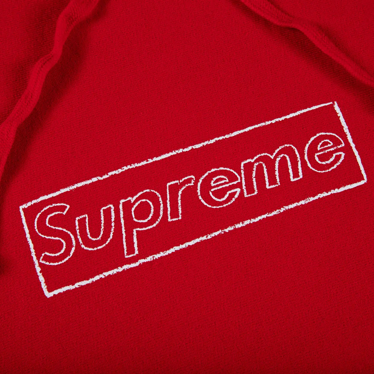 Supreme KAWS Chalk Logo Hooded Sweatshirt Red [USED] - L (Used)