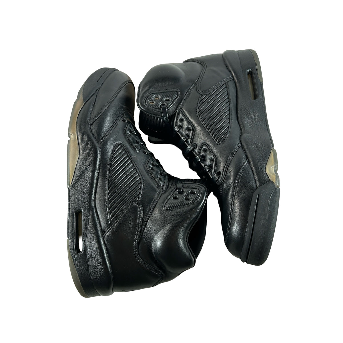 881432 010 Air Jordan 5 Retro Premium Triple Black [USED] - 9 M (Used)