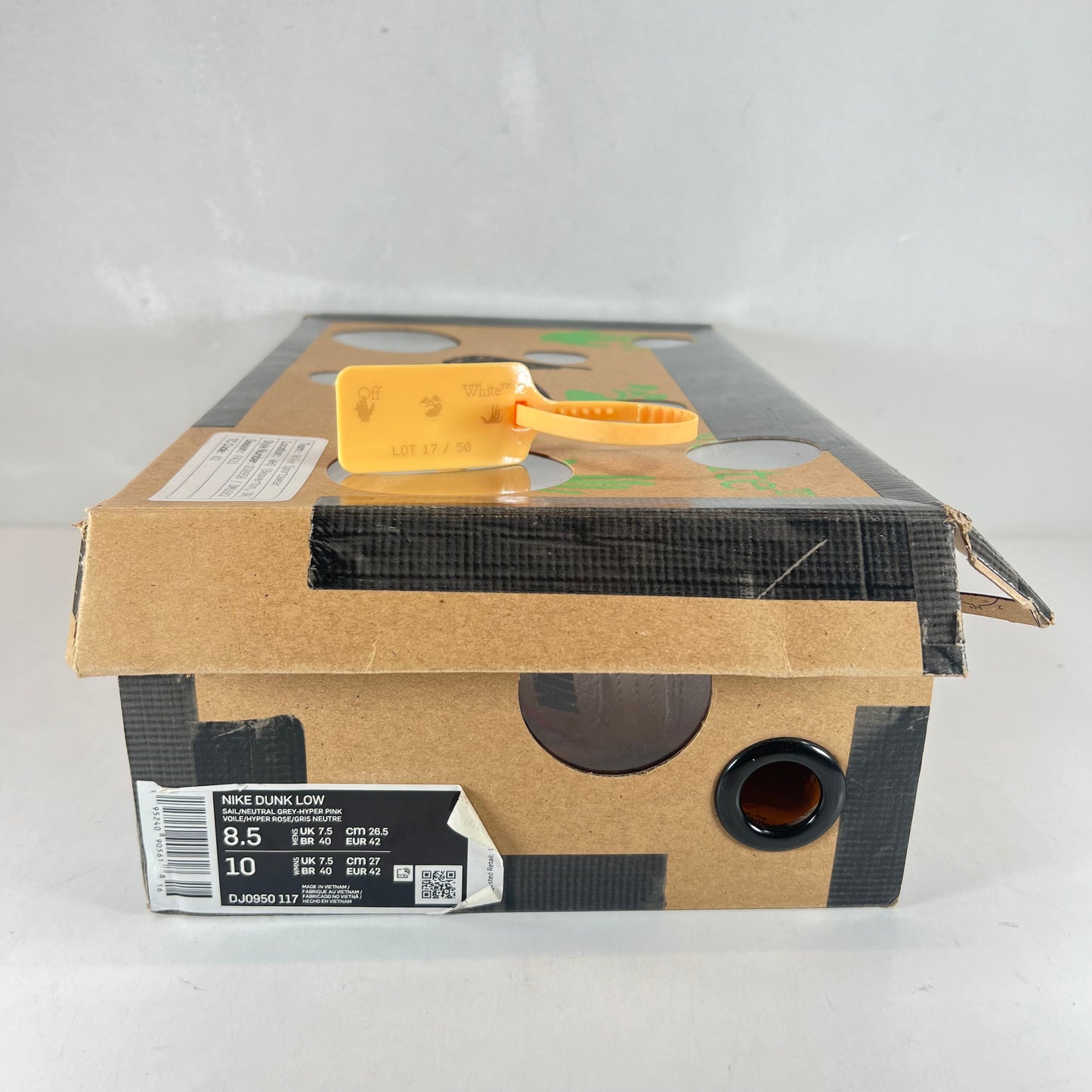 DJ0950 117 Nike Dunk Low Off-White Lot 17 [USED] - 8.5 M (Used)