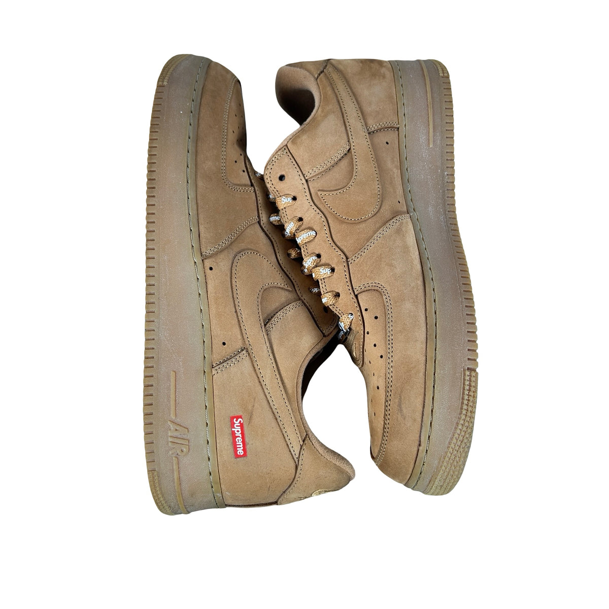 DN1555 200 Nike Air Force 1 Low SP Supreme Wheat [USED] - 13 M (Used)