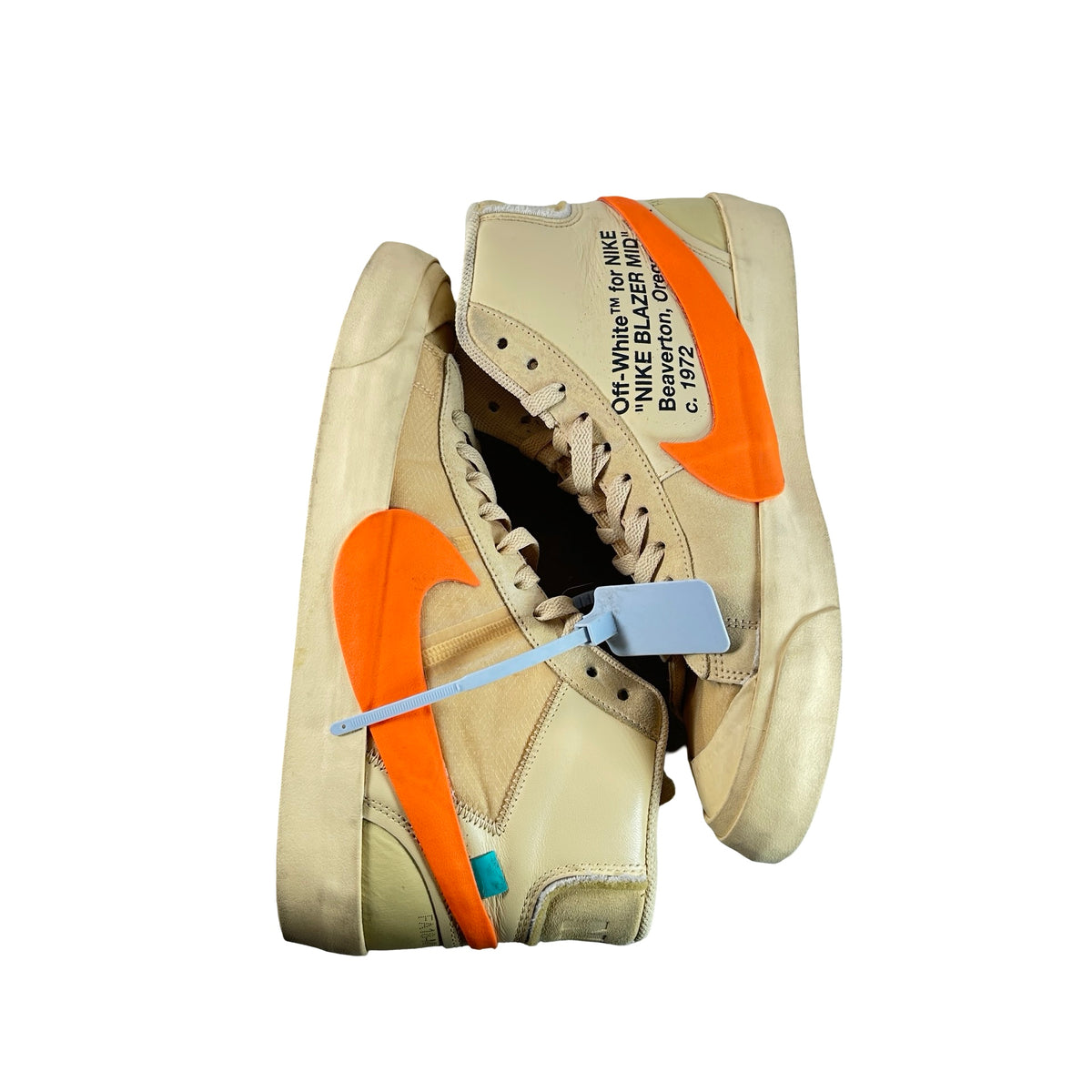 AA3832 700 Nike Blazer Off-White Orange [USED] - 10 M (Used)