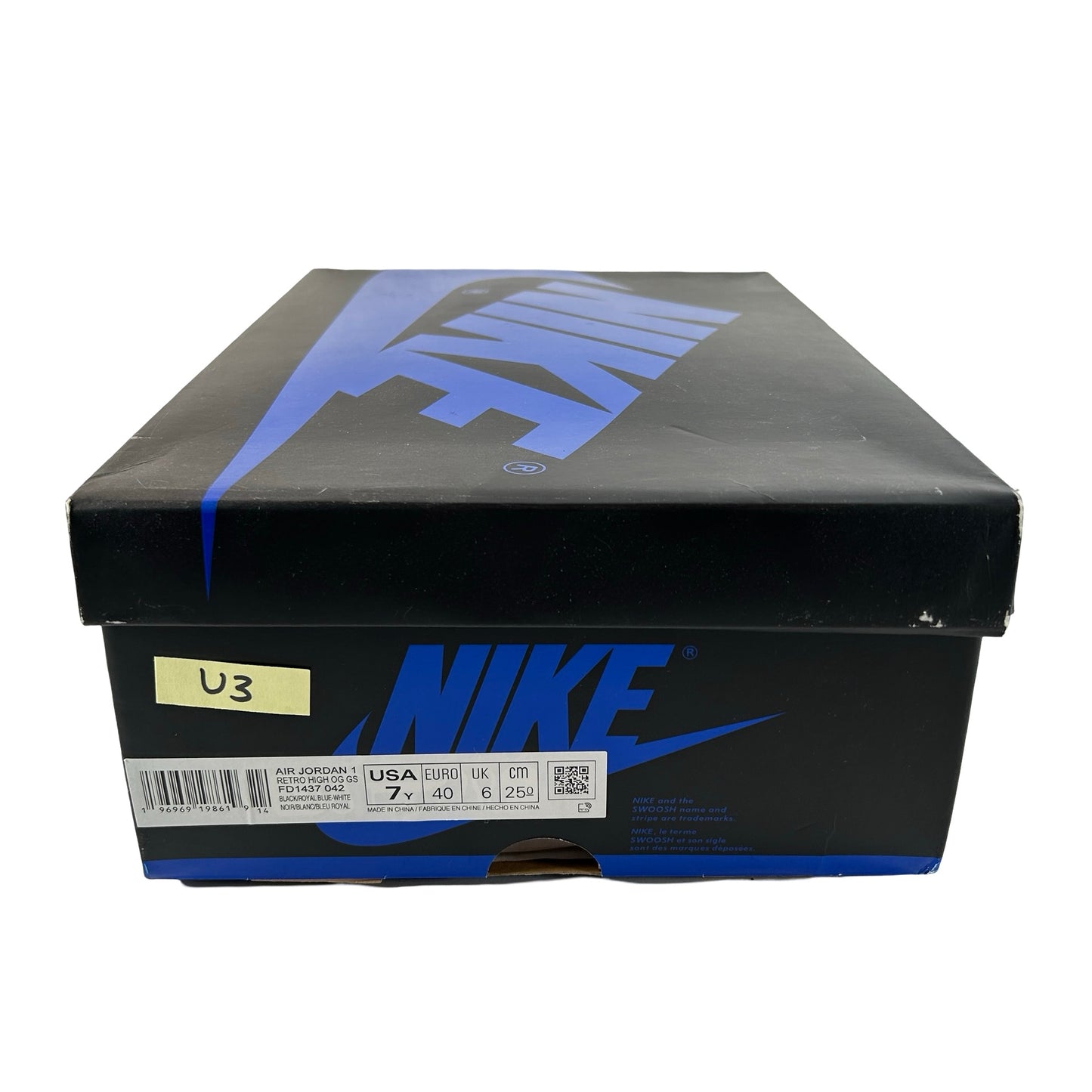 FD1437 042 Jordan 1 Retro High OG Royal Reimagined (GS) [USED] - 7 Y (Used3)