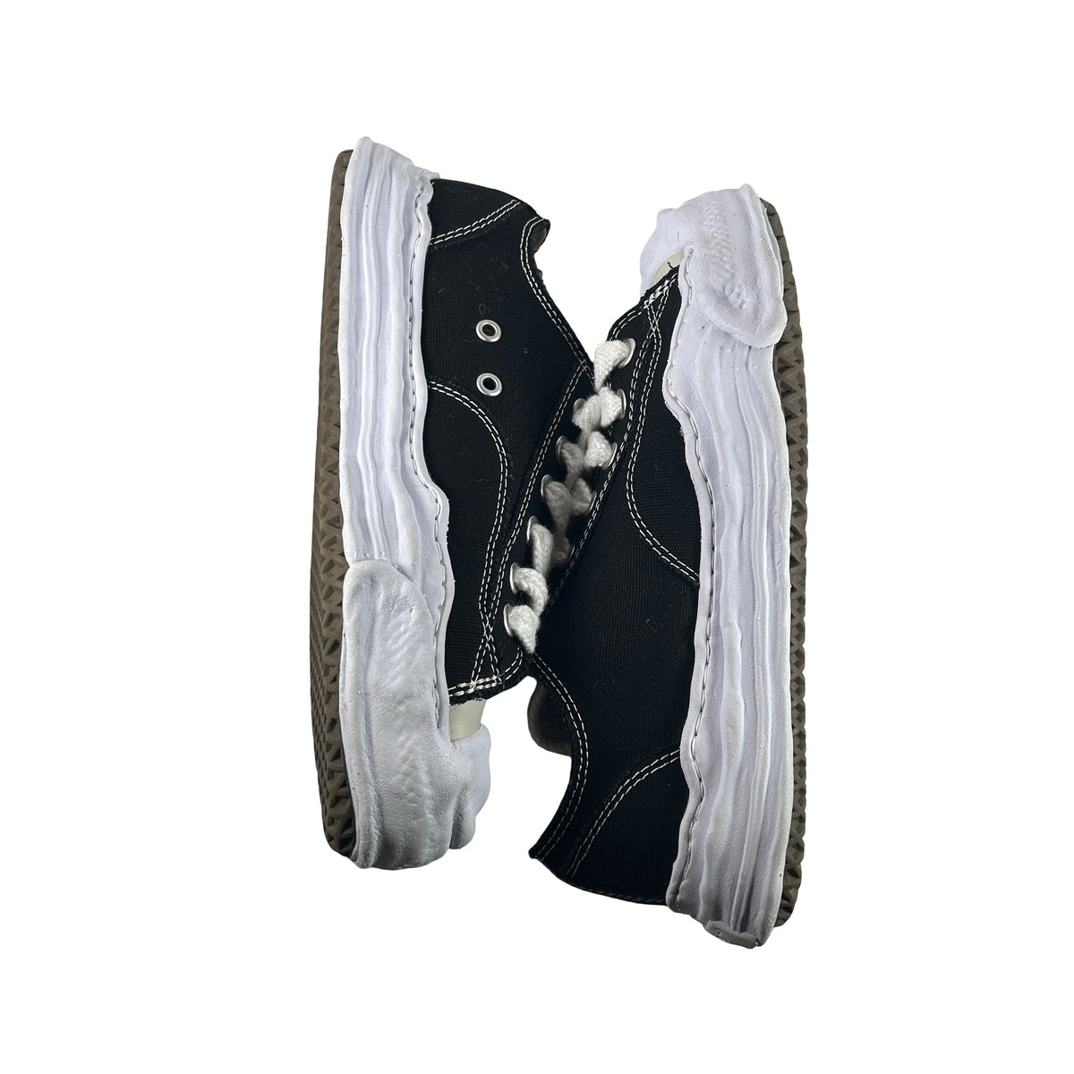 AO5FW702 Maison Mihara Yasuhiro Hank OG Sole Canvas Low Black [USED] - 40 EU / 7 M (Used)