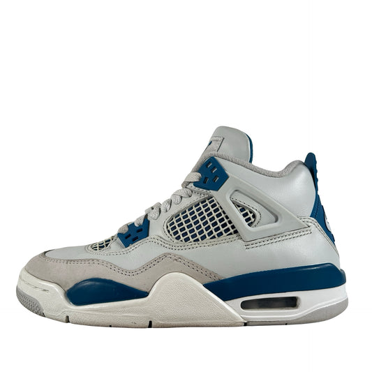HF4281 141 Jordan 4 Retro Military Blue (2024) (GS) [USED] - 4 Y (Used) (No Box)