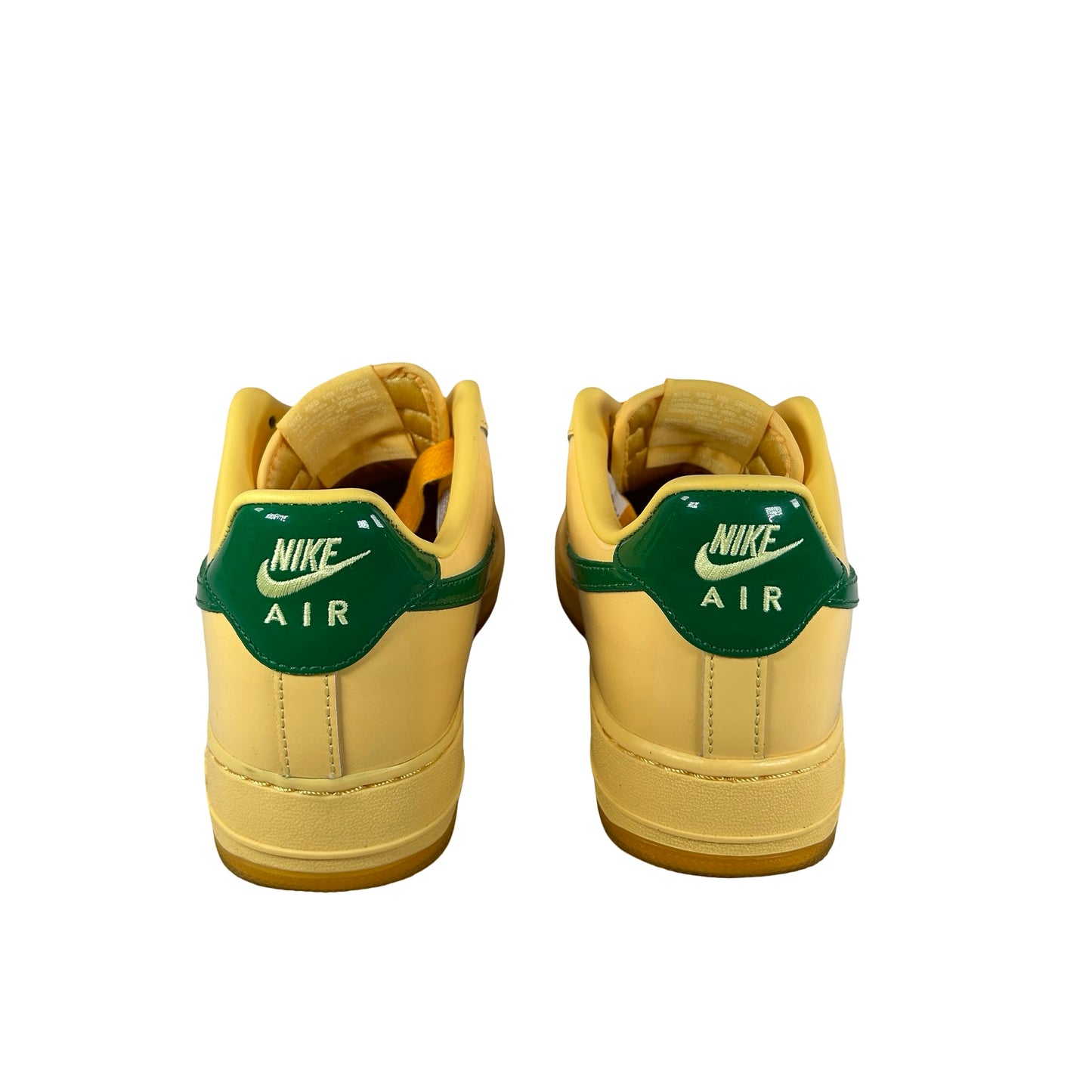 IO4489 700 Nike Air Force 1 Low Patent Leather Topaz Gold Pine Green [USED] - 8 M (Used)