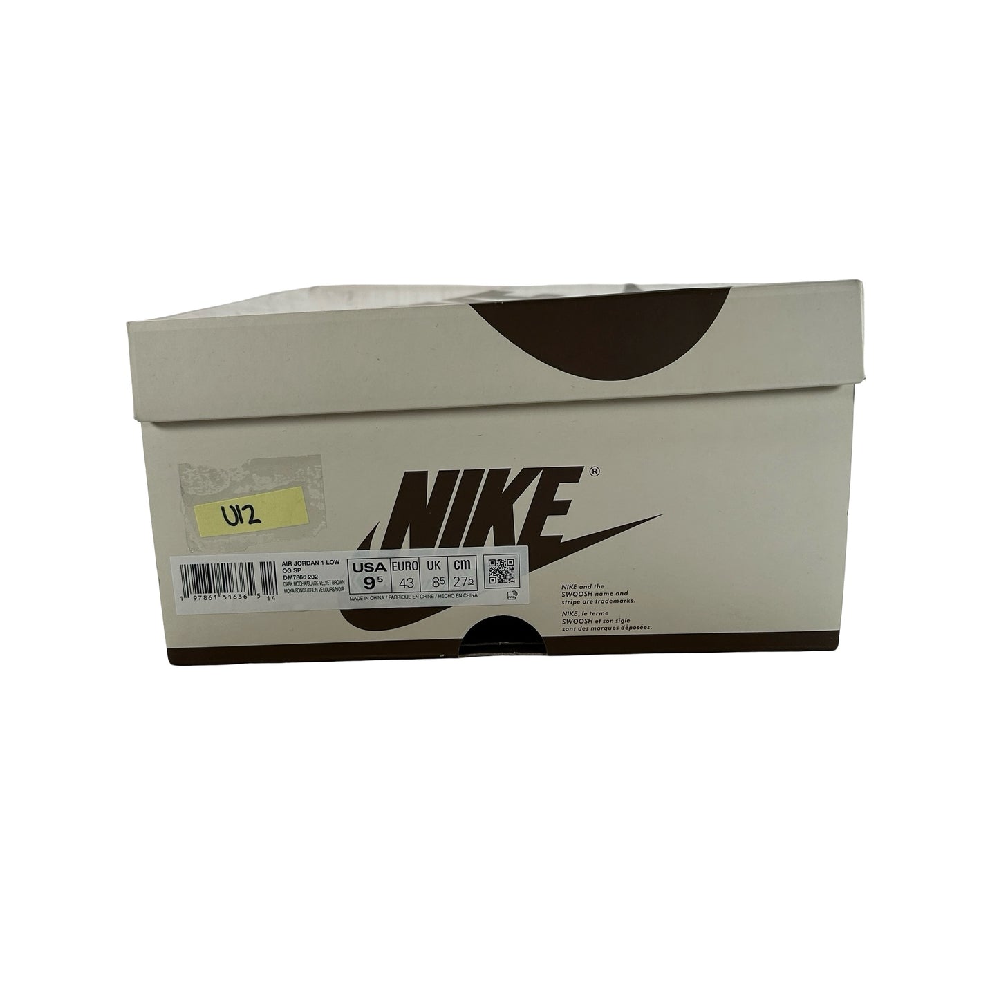 DM7866 202 Jordan 1 Retro Low OG SP Travis Scott Velvet Brown [USED] - 9.5 M (Used12)