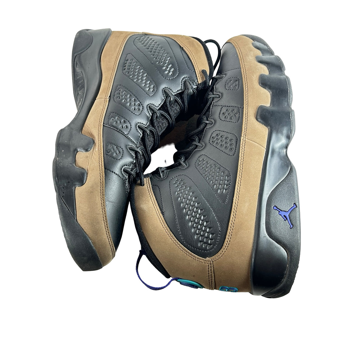 CT8019 034 Jordan 9 Retro Light Olive Concord [USED]- 14 (Used)