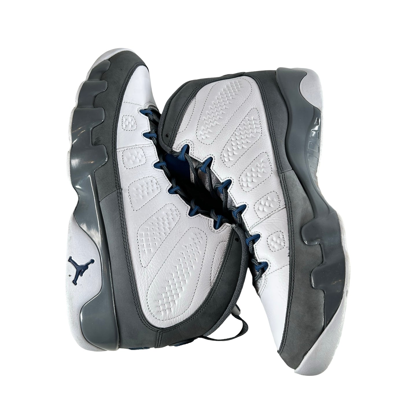 HV4794 100 Jordan 9 Retro Flint Grey French Blue (2026) [USED] - 13 M (Used)