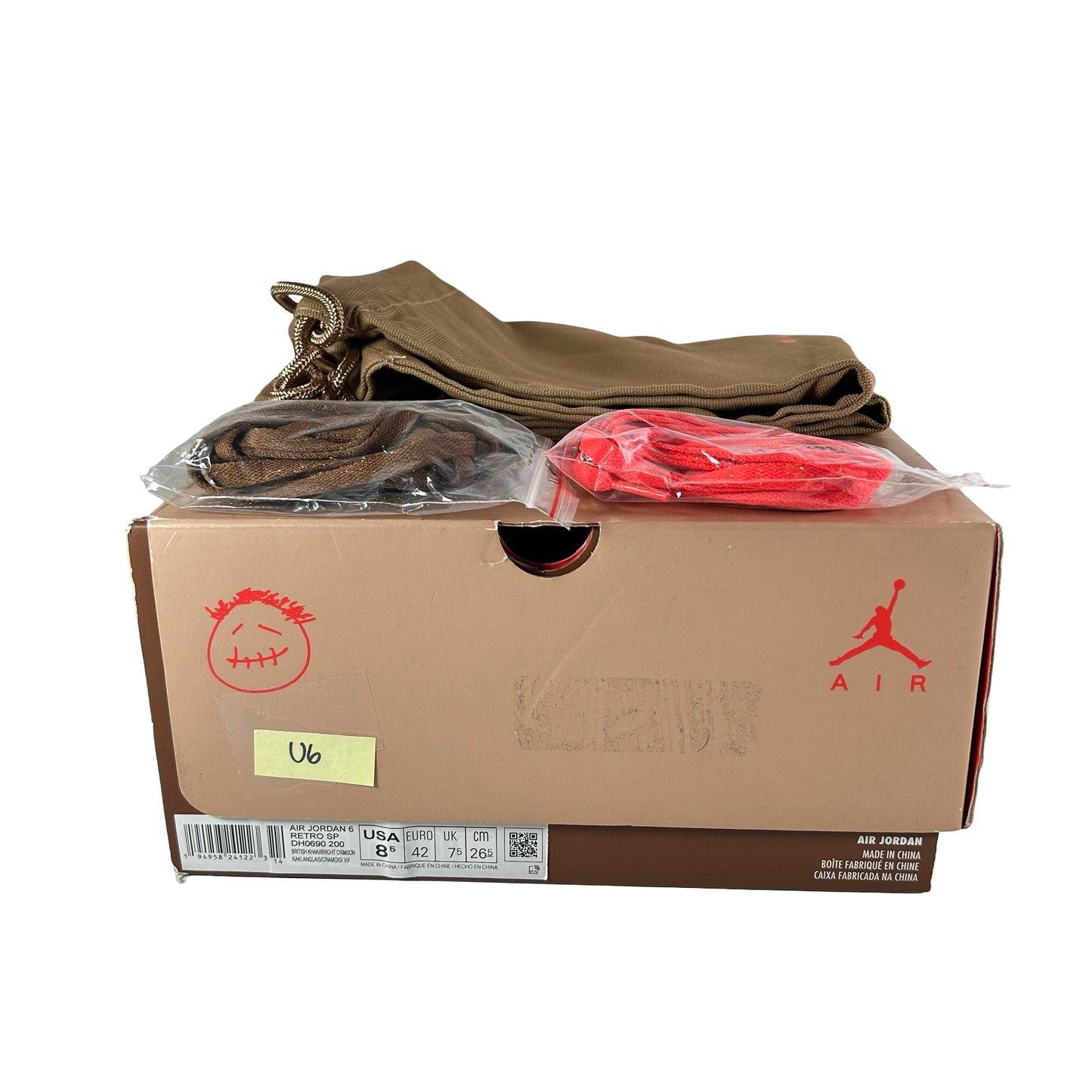 DH0690 200 Jordan 6 Retro Travis Scott British Khaki [USED] - 8.5 M (Used6)