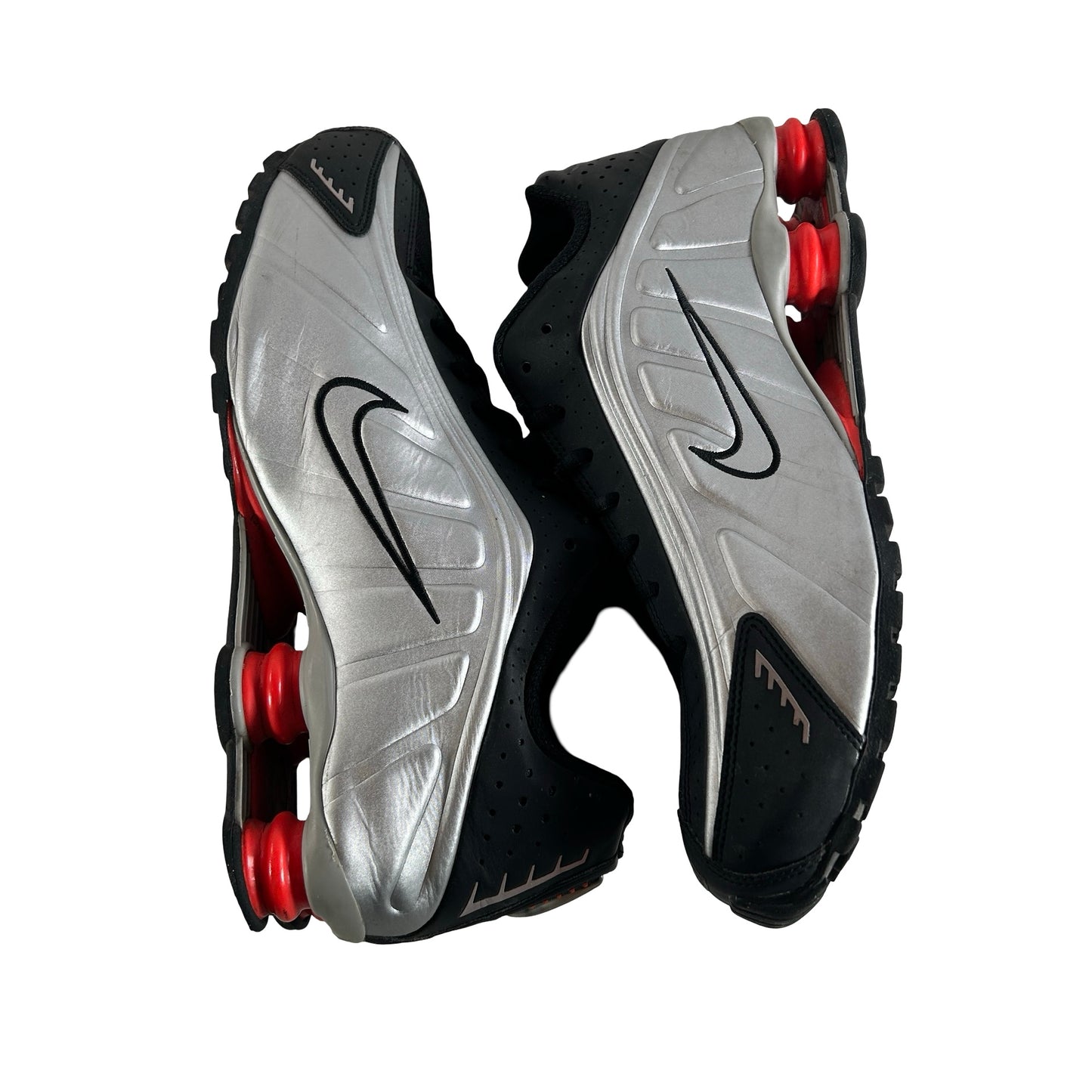HQ1988 002 Nike Shox R4 Black Metallic Silver (2025) [USED] - 11 M (Used) (Replace Box)
