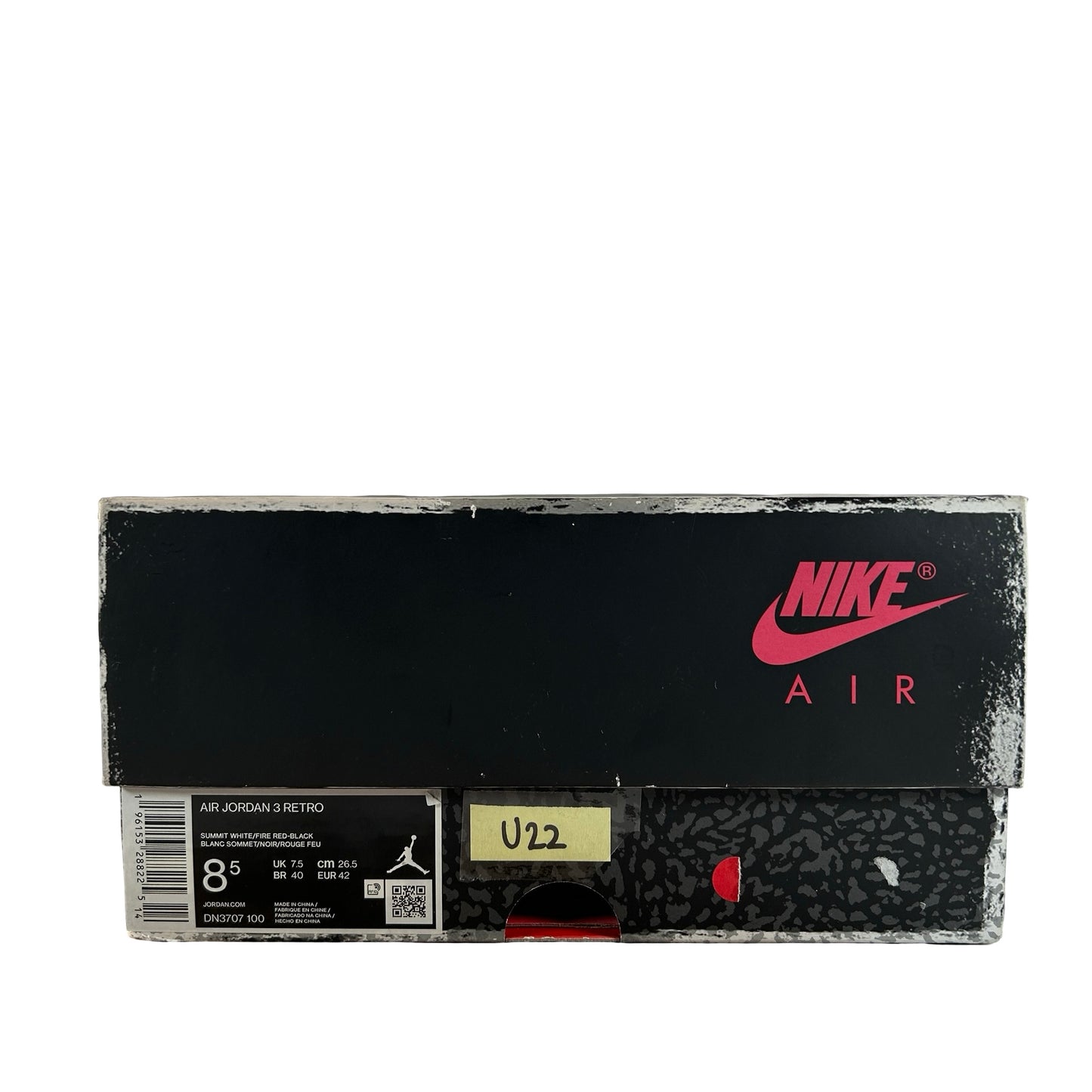 DN3707 100 Jordan 3 Retro White Cement Reimagined [USED] - 8.5 M (Used22)