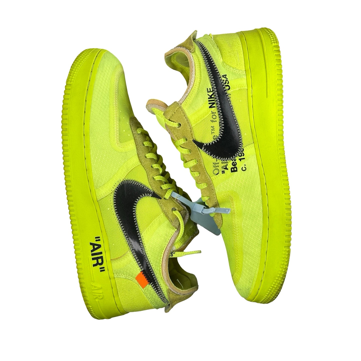 AO4606 700 Nike Air Force 1 Low Off-White Volt [USED] - 11.5 M (Used) (No box)