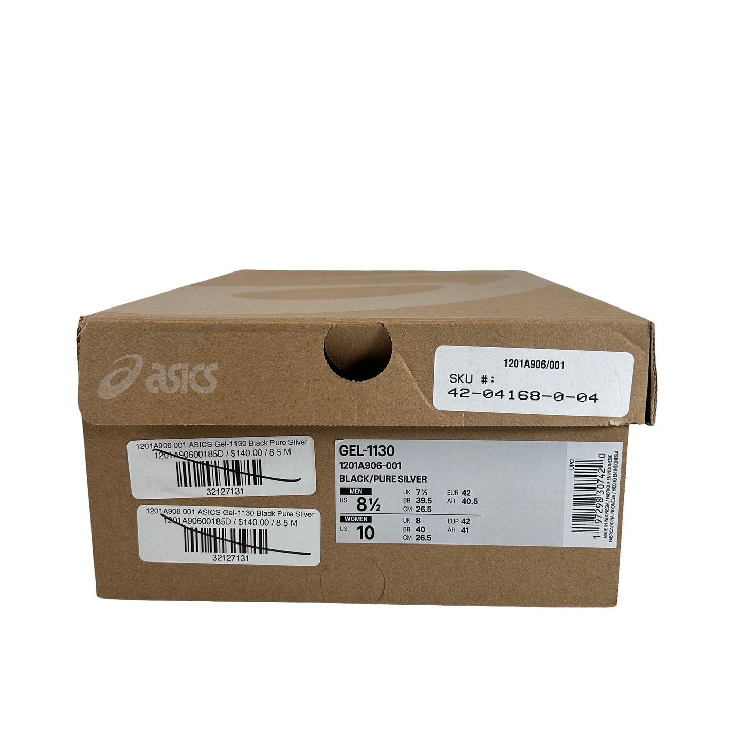 1201A906 001 ASICS Gel-1130 Black Pure Silver [USED] - 8.5 M (Used)