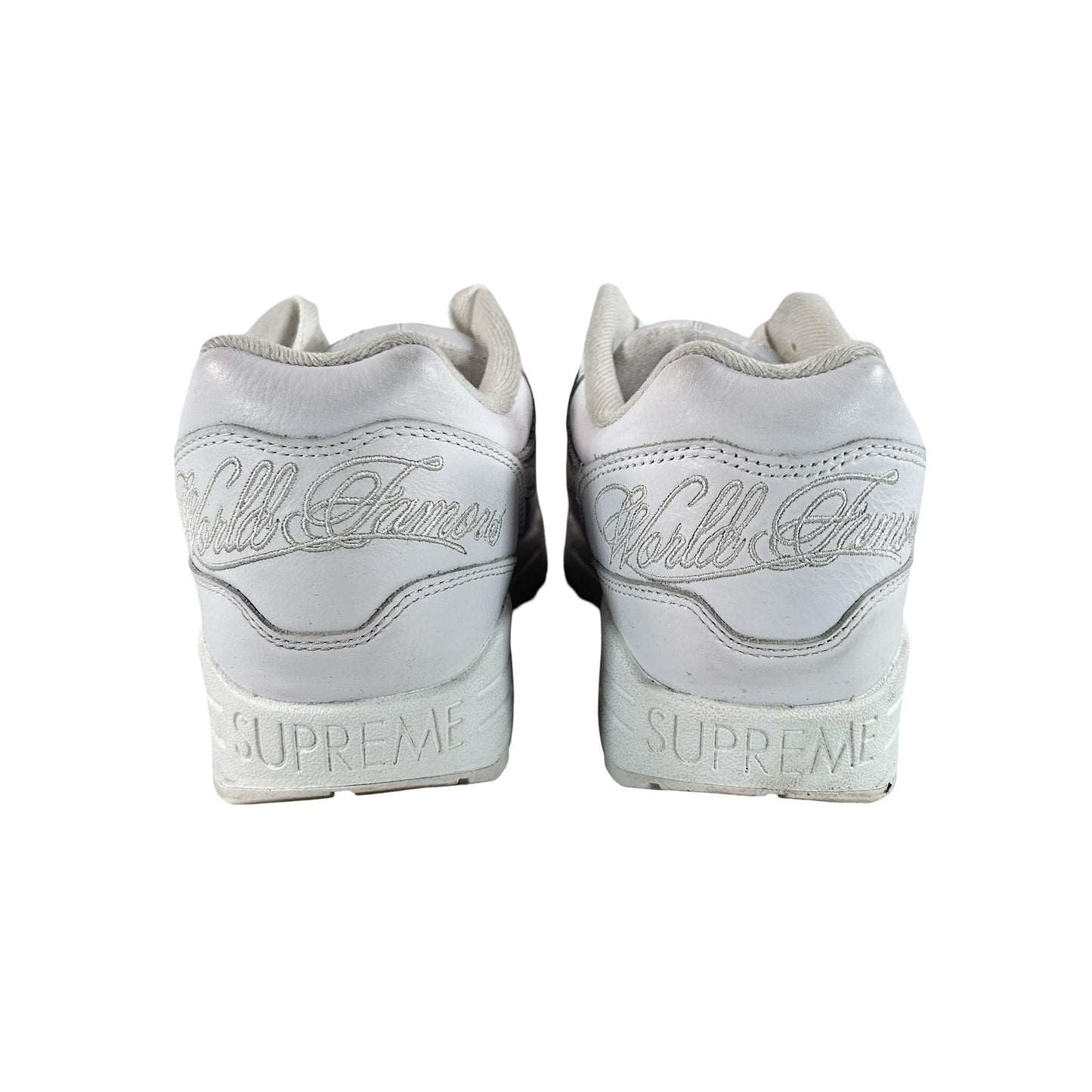 HF8813 100 Nike Air Max 1 '87 SP Supreme Triple White [USED] - 9.5 M (Used)