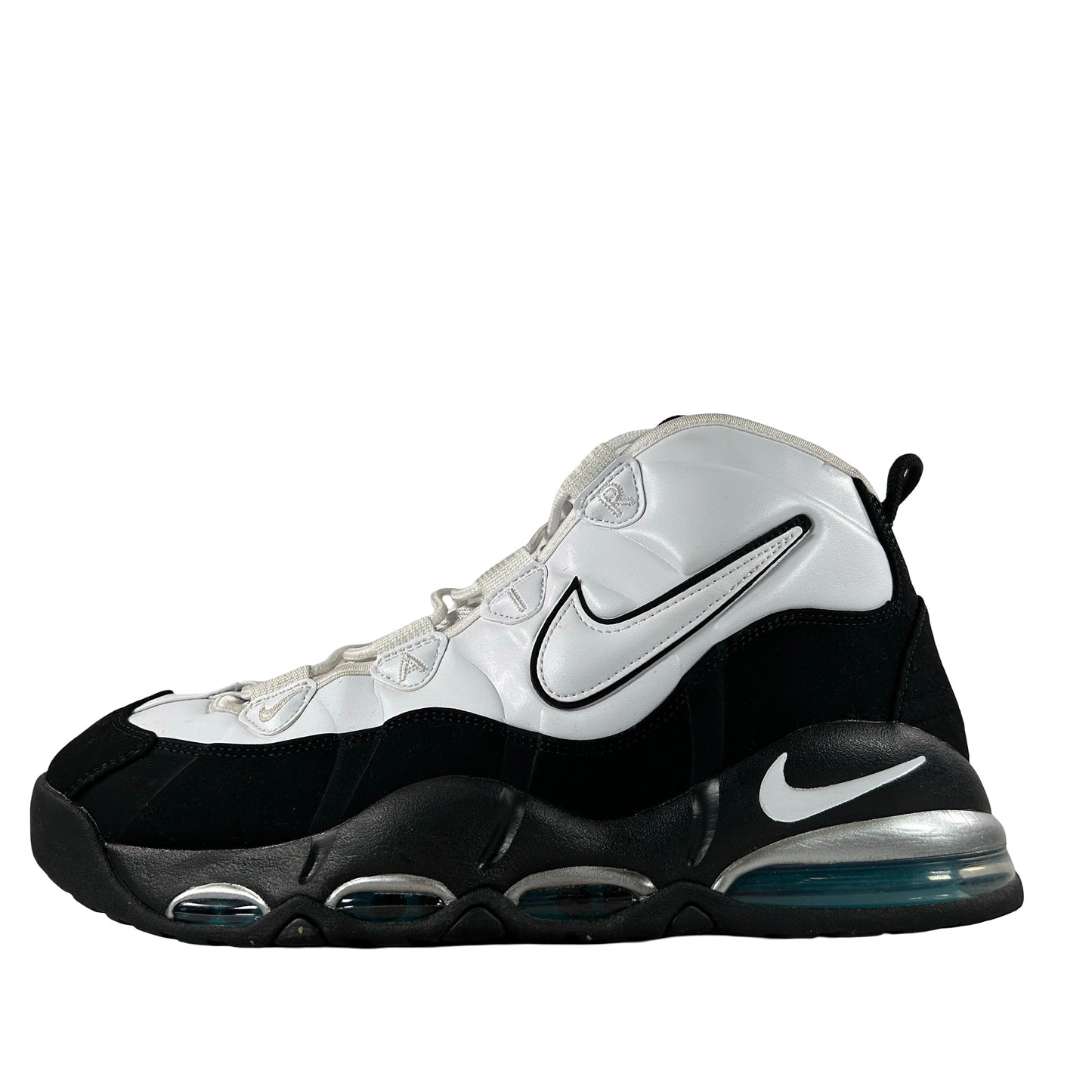 311090 100 Nike Air Max Uptempo 95 White Black Teal [USED] - 12 M (Used)