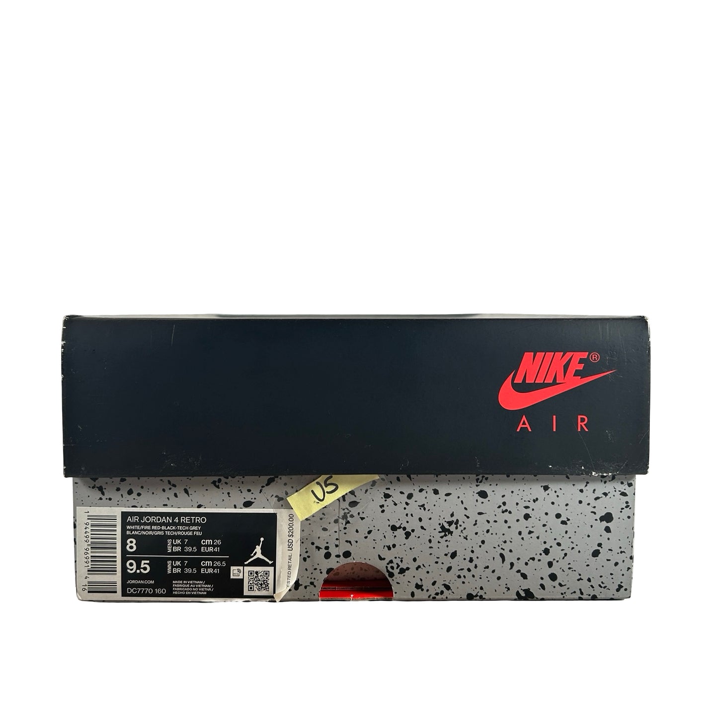 DC7770 160 Jordan 4 Retro Fire Red (2020) [USED] - 8 M (Used5)