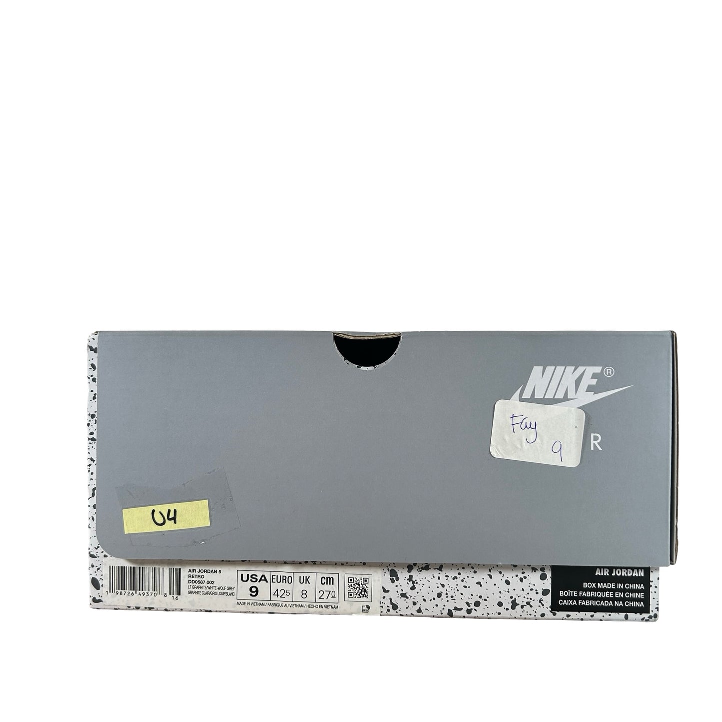 DD0587 002 Jordan 5 Retro Wolf Grey (2026) [USED] - 9 M (Used4)