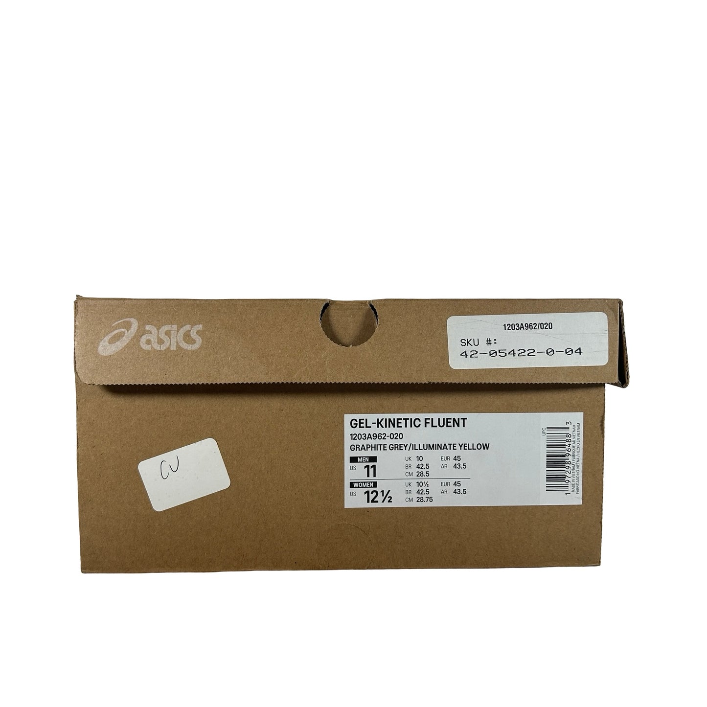 1203A962 020 ASICS Gel-Kinetic Fluent Graphite Grey Illuminate Yellow [USED]. - 11 M (Used)