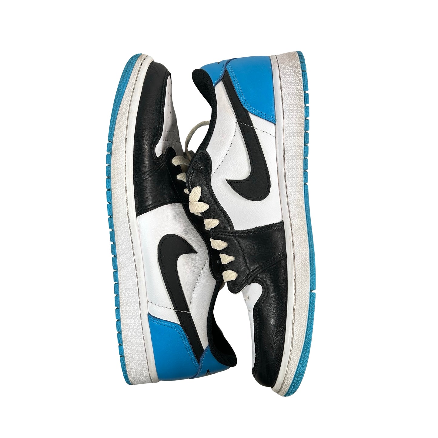 CZ0790 104 Jordan 1 Retro Low OG Black Dark Powder Blue [USED] - 10.5 M (Used)