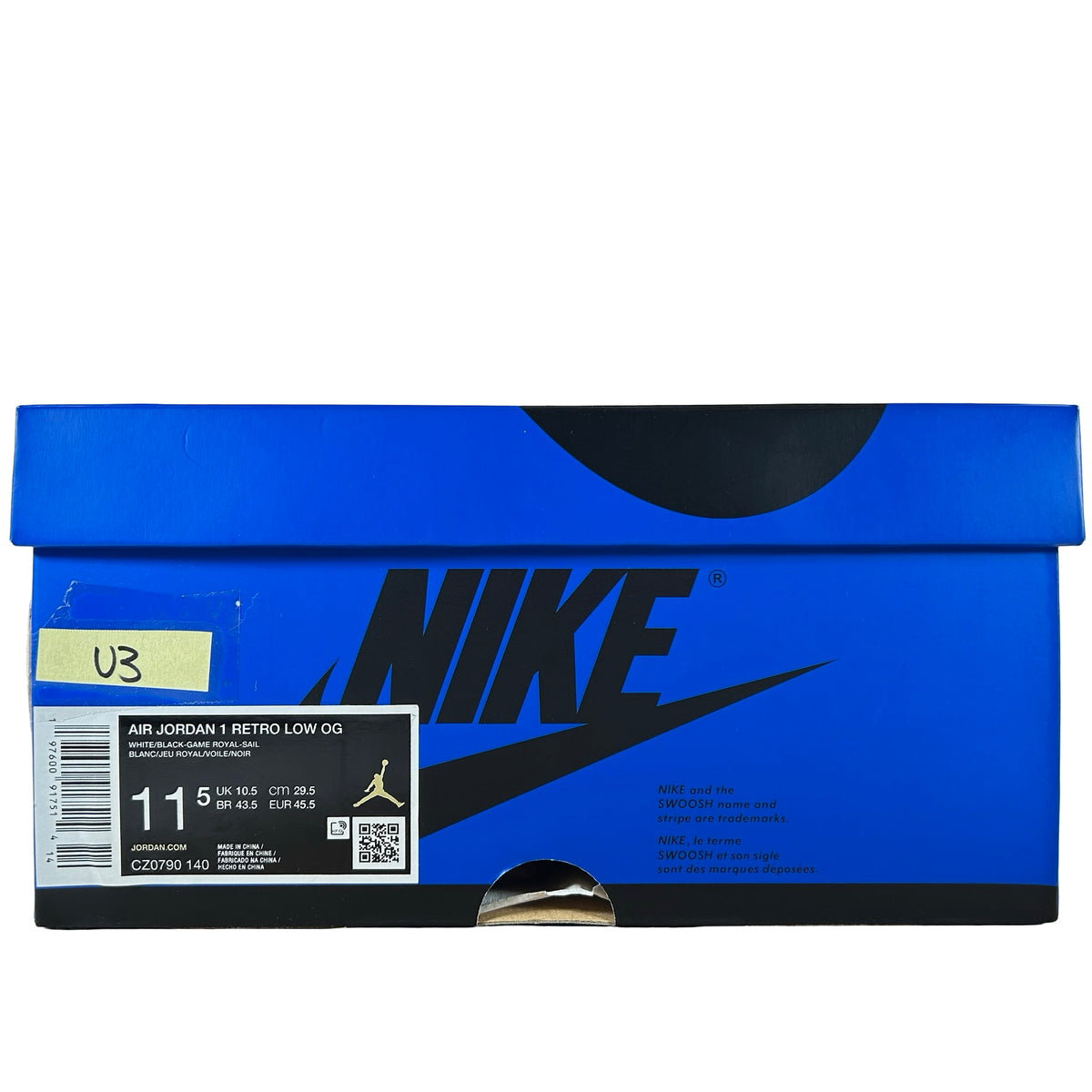CZ0790 140 Jordan 1 Retro Low OG Game Royal [USED] - 11.5 M (Used3)