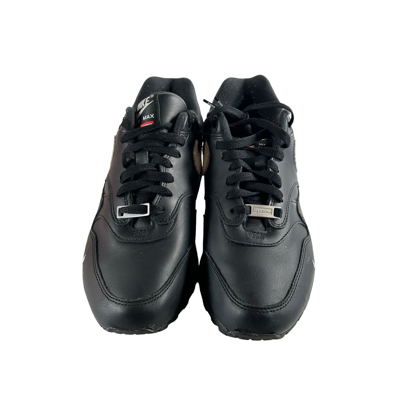 HF8813 001 Nike Air Max 1 '87 SP Supreme Black White [USED] - 9 M (Used) (Replace Box) (No Insoles)