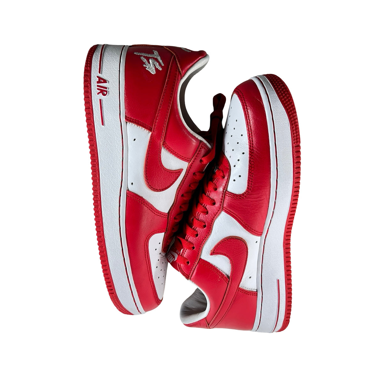 II4391 100 Nike Air Force 1 Low QS Terror Squad White University Red [USED] - 9.5 M (Used)