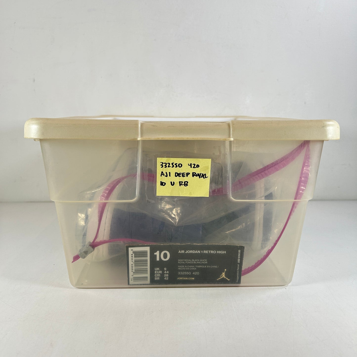 332550 420 Jordan 1 Retro Deep Royal [USED] - 10 M (Used) (Replace Box)