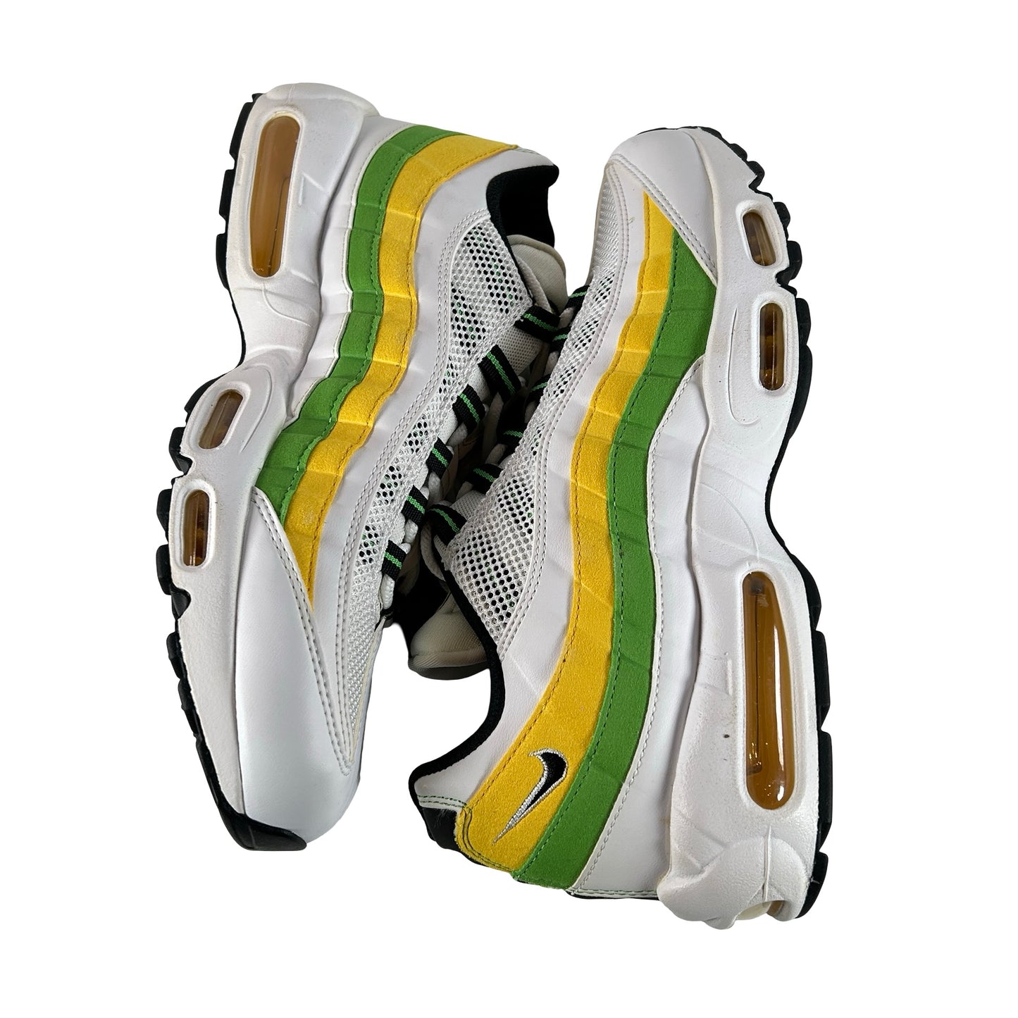 DQ3429 100 Nike Air Max 95 Essential White Green Apple Tour Yellow [CONDITIONAL] - 11 M (Yellowing) (No Box)