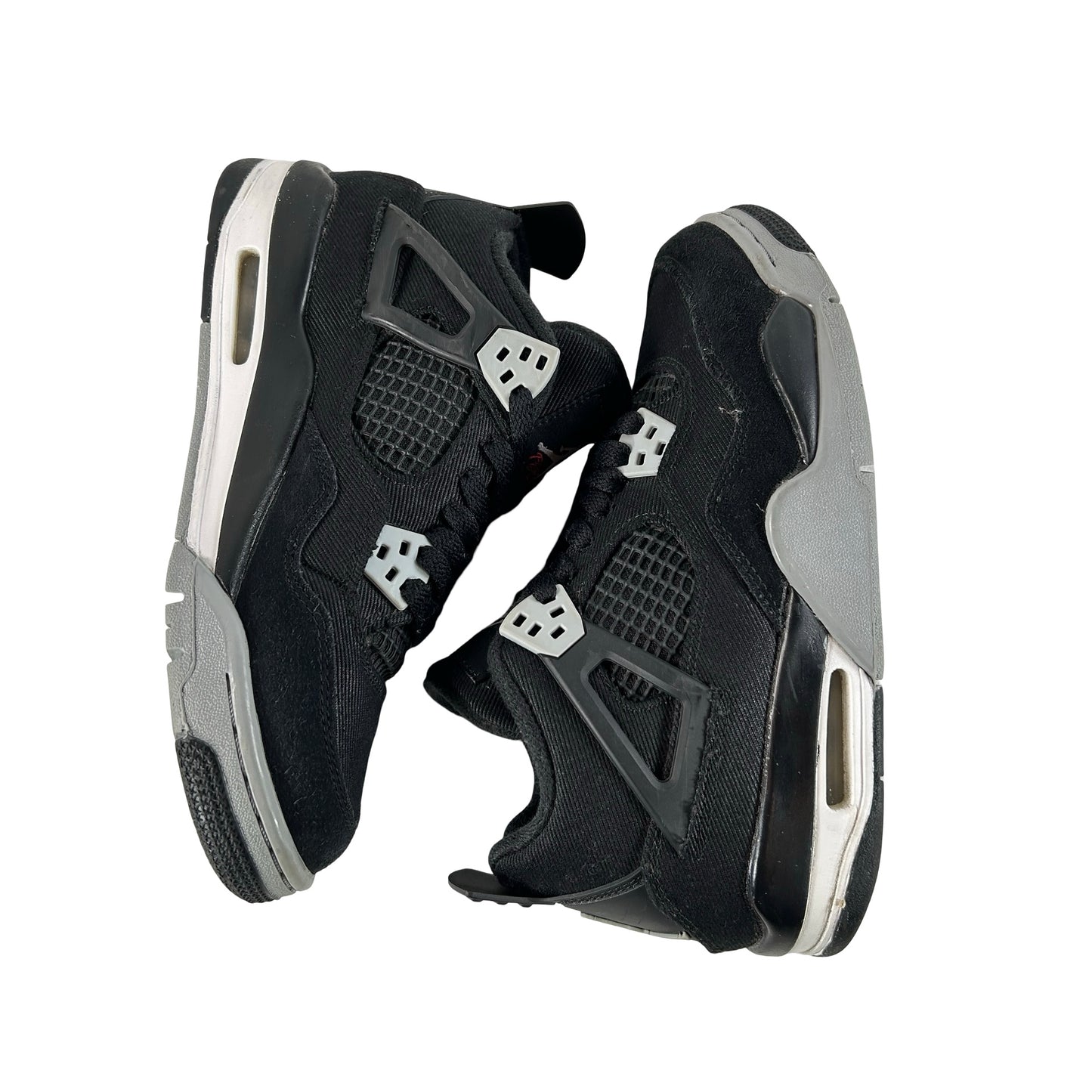 DV0553 006 Jordan 4 Retro Black Canvas GS [USED] - 5 Y (Used) (No Box)