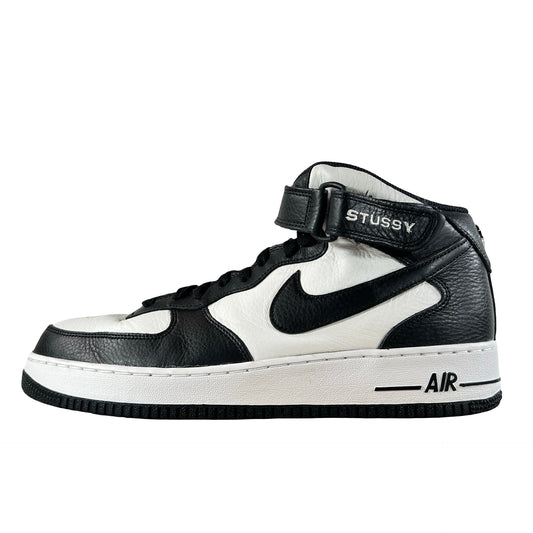 DJ7840 002 Nike Air Force 1 Mid Stussy Grey Black [USED] - 11 M (Used) (No Box)