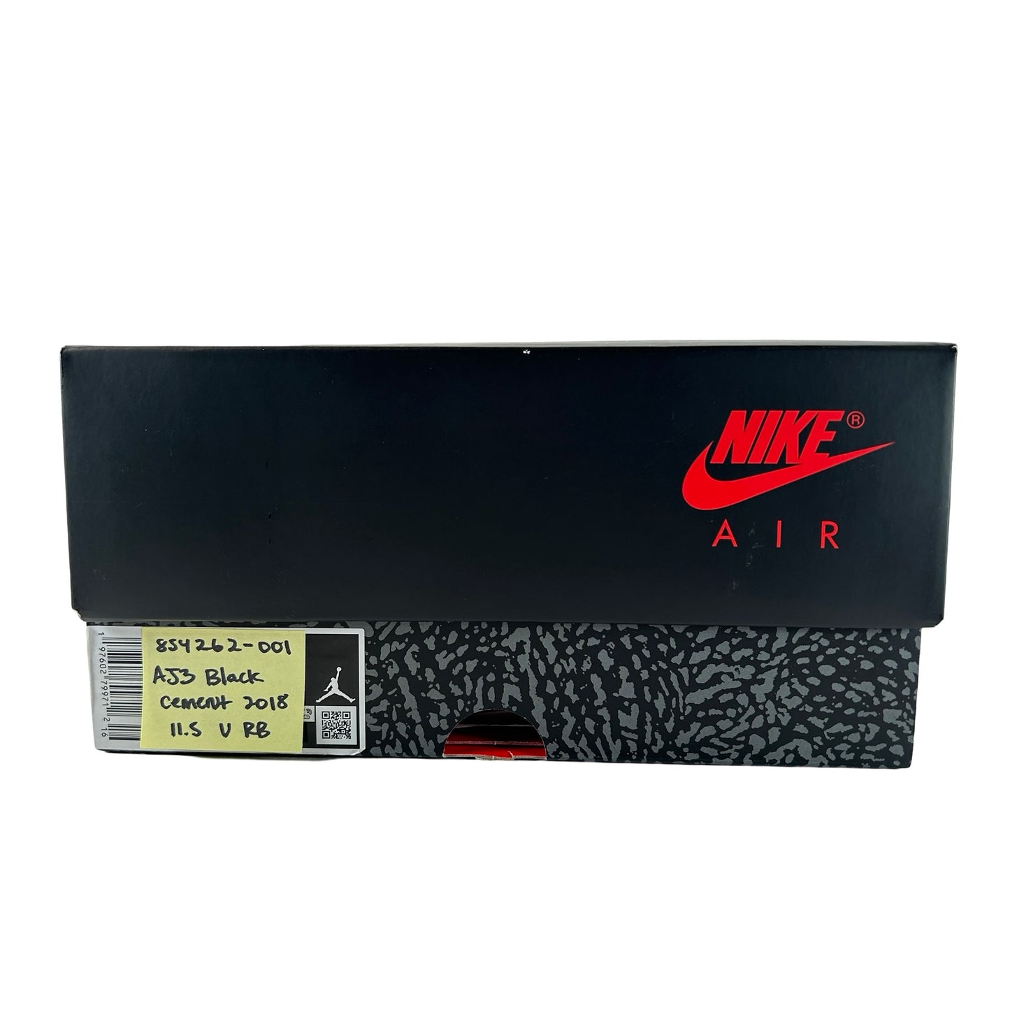 854262 001 Jordan 3 Black Cement 2018 [USED] - 11.5 M (Used) (Replace Box)