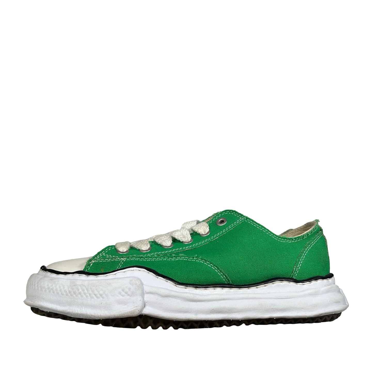 A01FW702 Maison Mihara Yasuhiro Peterson OG Sole Canvas Low Green [USED] - 45 EU (Used)