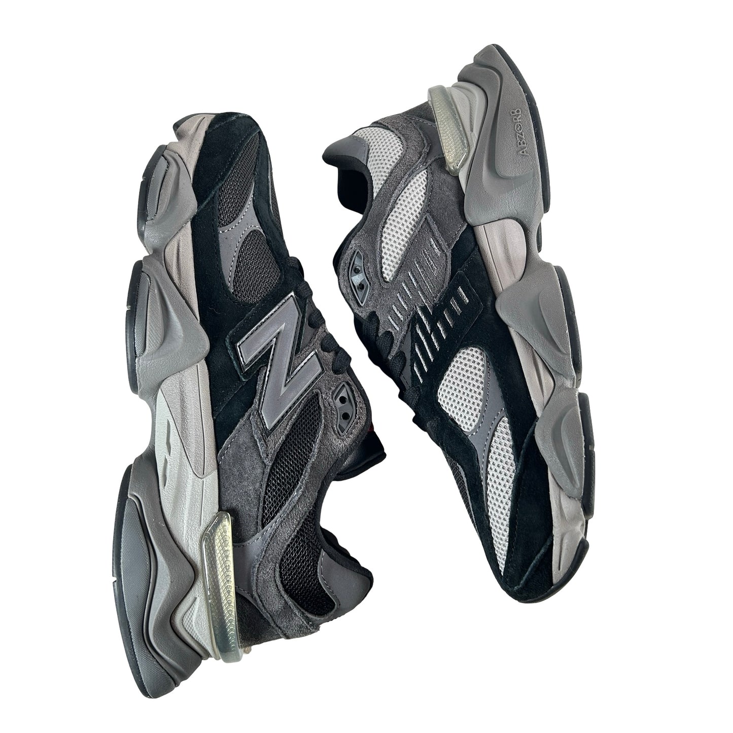 U9060BLK New Balance 9060 Black Castlerock Grey [USED] - 10 M (Used)