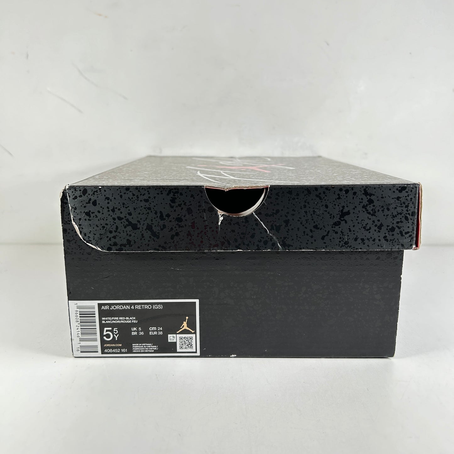 408452 161 Jordan 4 Retro Red Cement (GS) [USED] - 5.5 Y (Used)