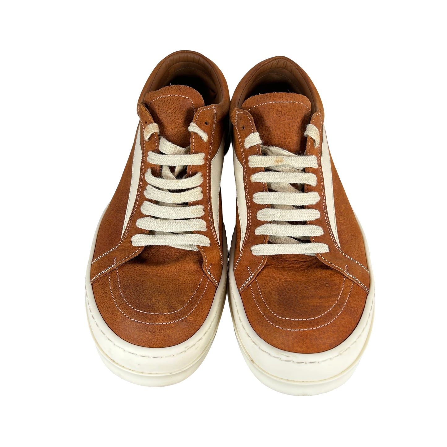 RU01D3897 LBKLCO Rick Owens Lido Vintage Sneaker Clay Milk [USED] - 10 M (Used)