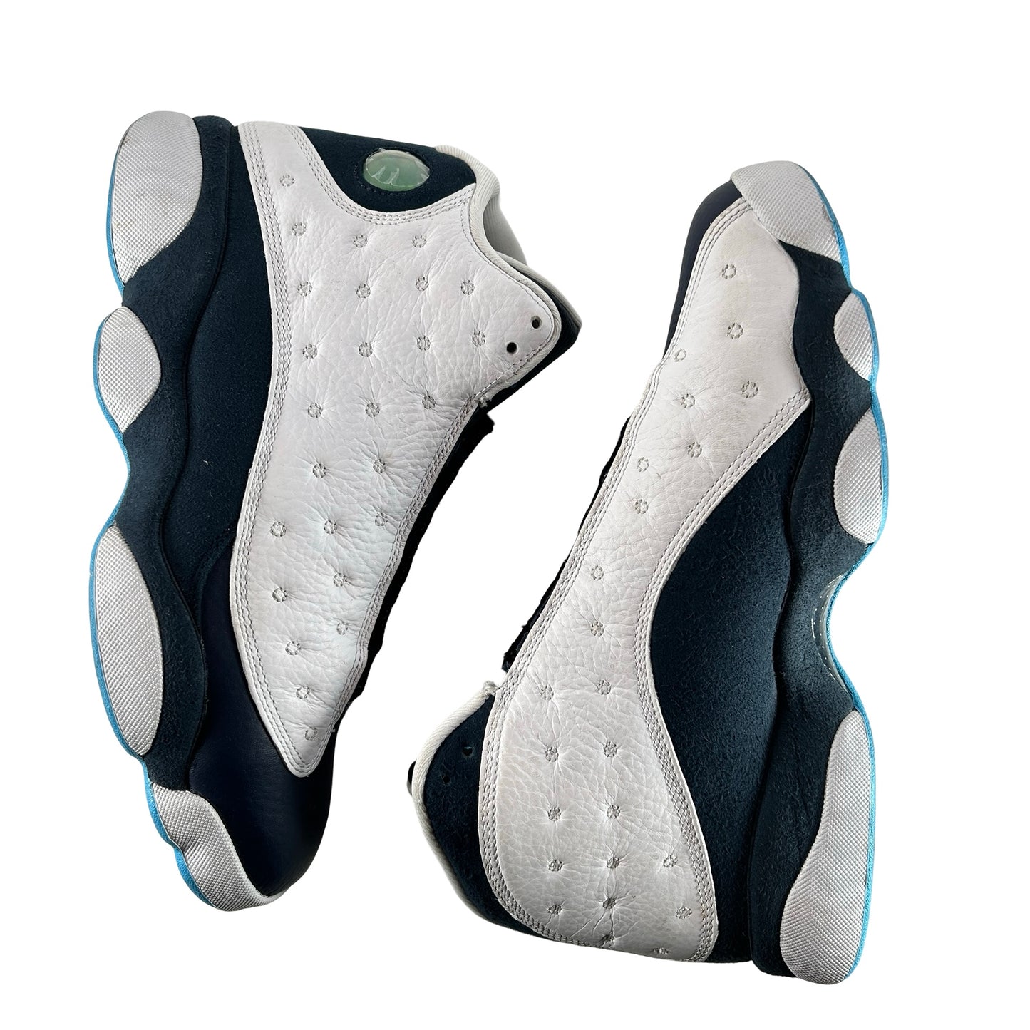 414571 144 Jordan 13 Retro Obsidian Powder Blue White [USED] - 9 M (Used)