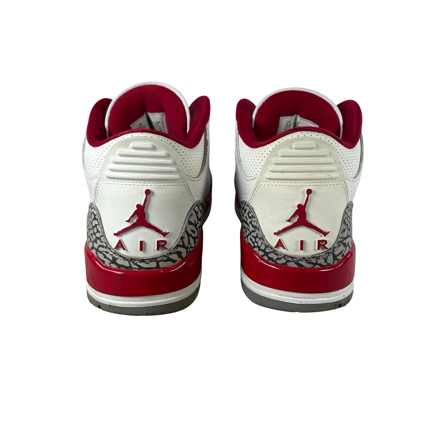 CT8532 126 Jordan 3 Retro Cardinal Red [USED] - 9.5 M (Used) (No Box)
