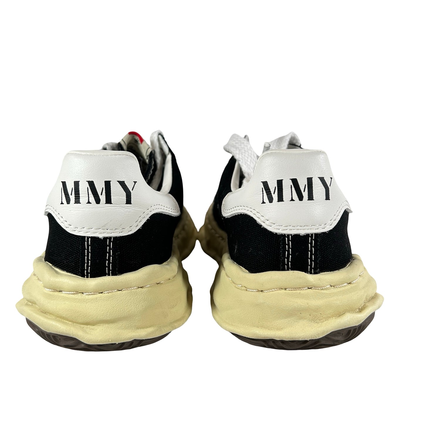 A09FW732 Maison Mihara Yasuhiro Blakey OG Sole Vintage Canvas Low Black [USED] - 8 M (Used)