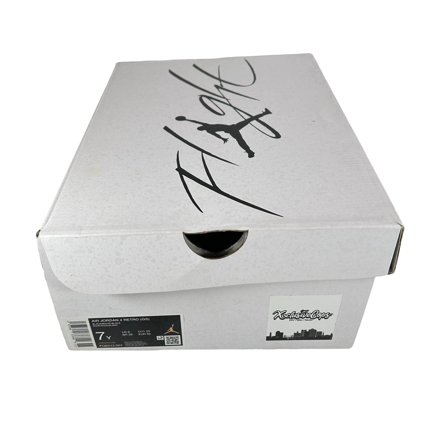 FQ8213 001 Jordan 4 Retro White Thunder (GS) [USED] - 7 Y (Used)
