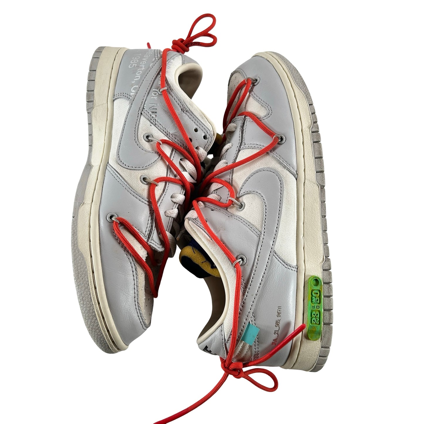 DM1602 126 Nike Dunk Low Off-White Lot 23V [USED] - 10 M (Used)