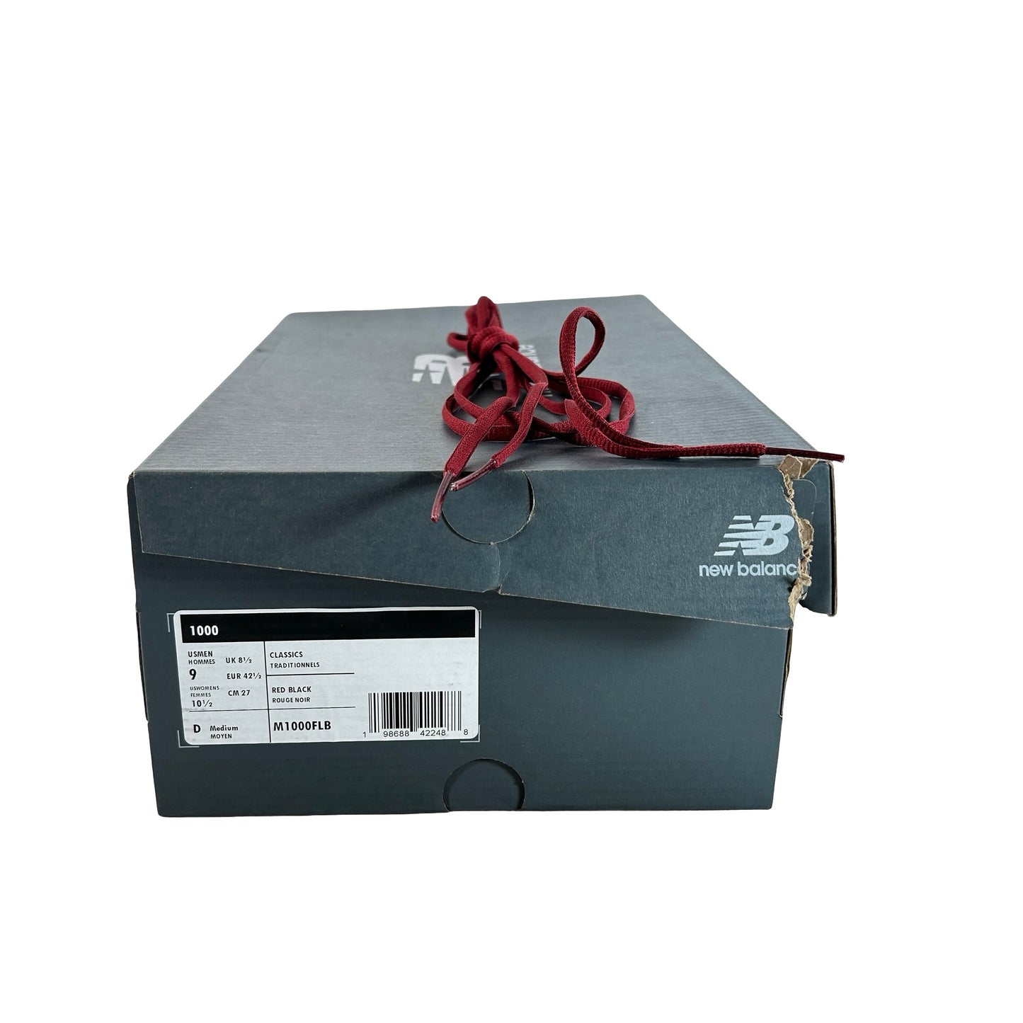 M1000FLB New Balance 1000 Black Burgundy [USED] - 9 M (Used)