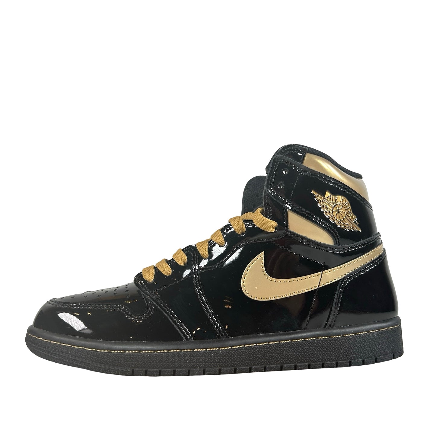 555088 032 Jordan 1 Black/Gold [USED] - 8 M (Used)
