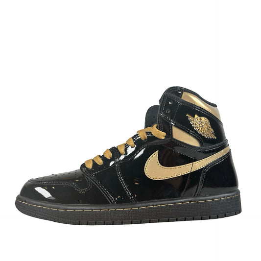 555088 032 Jordan 1 Black/Gold [USED] - 8 M (Used)