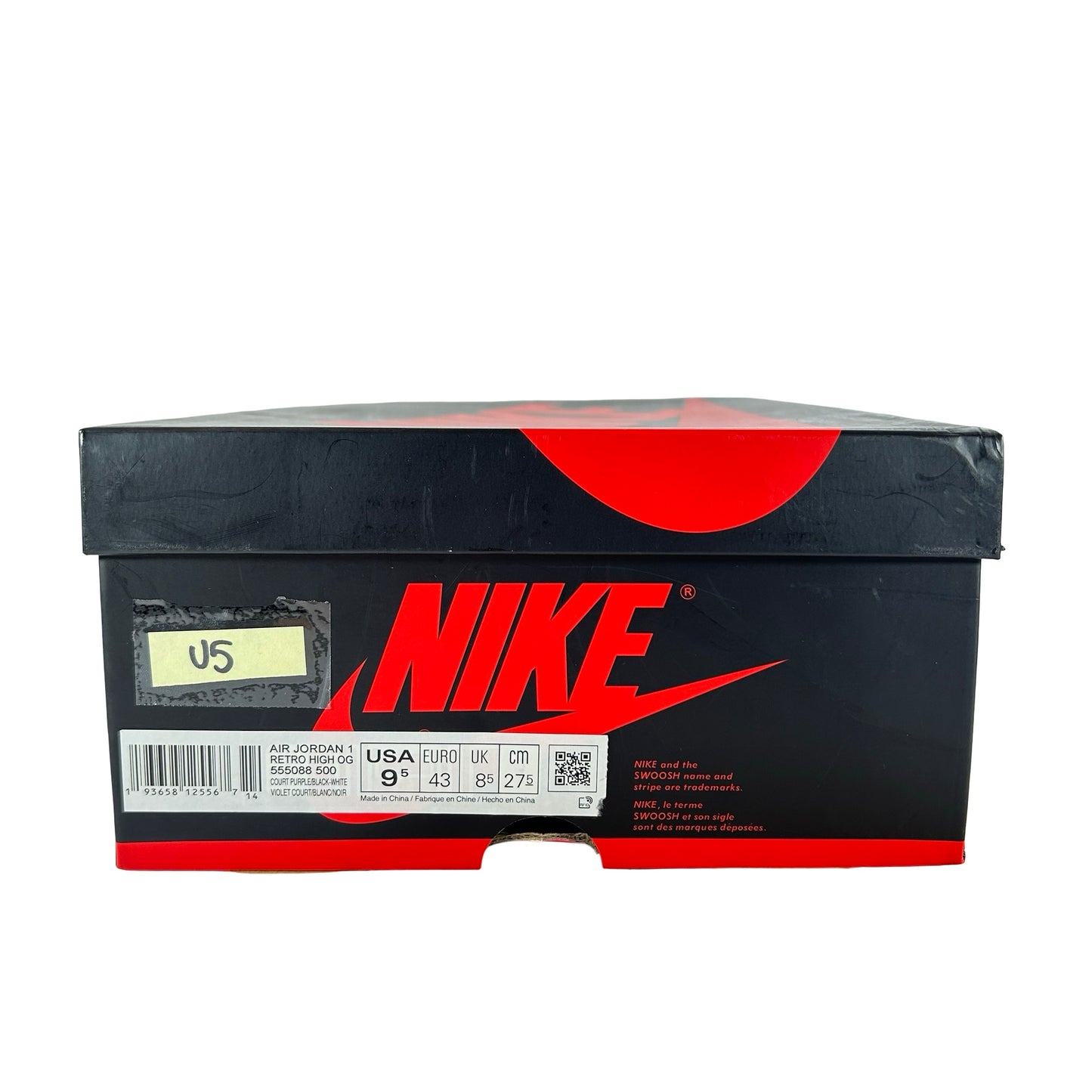 555088 500 Jordan 1 Court Purple [USED] - 9.5 M (Used5)
