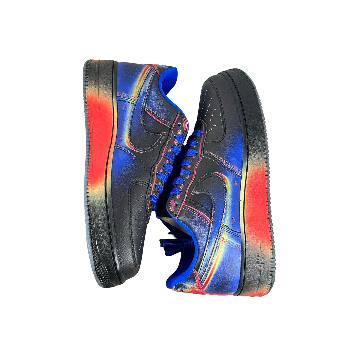 IB6834 001 Nike Air Force 1 Low Retro Heat Map Black Racer Blue [USED] - 9 M (Used2)