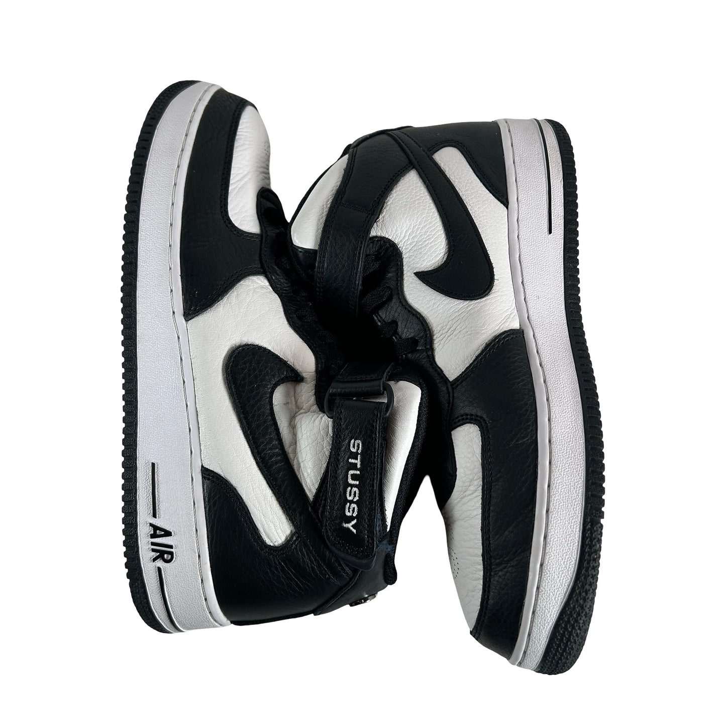 DJ7840 002 Nike Air Force 1 Mid Stussy Grey Black [USED] - 11 M (Used)