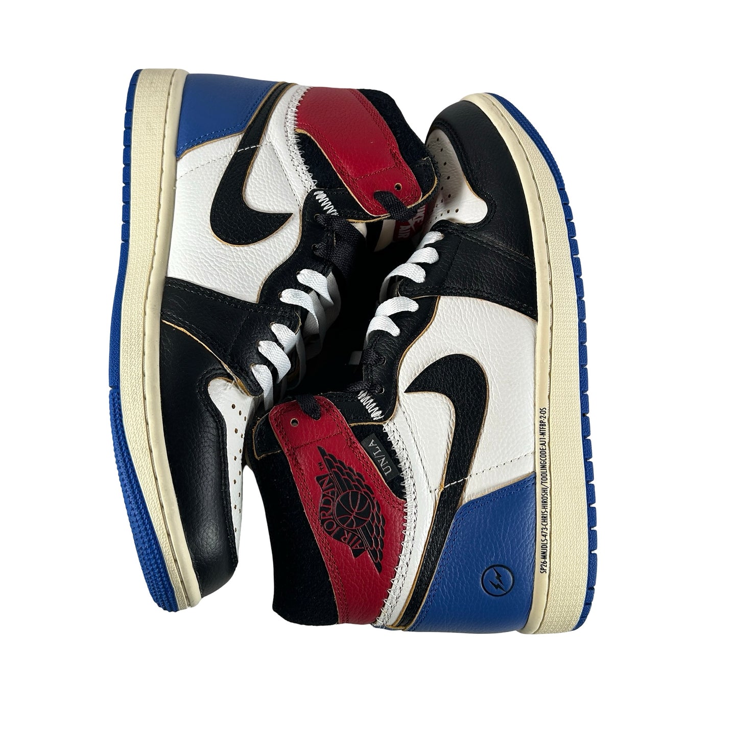 IO7847 002 Jordan 1 Retro High OG SP Fragment x Union LA Varsity Red Sport Royal [USED] - 8.5 M (Used)