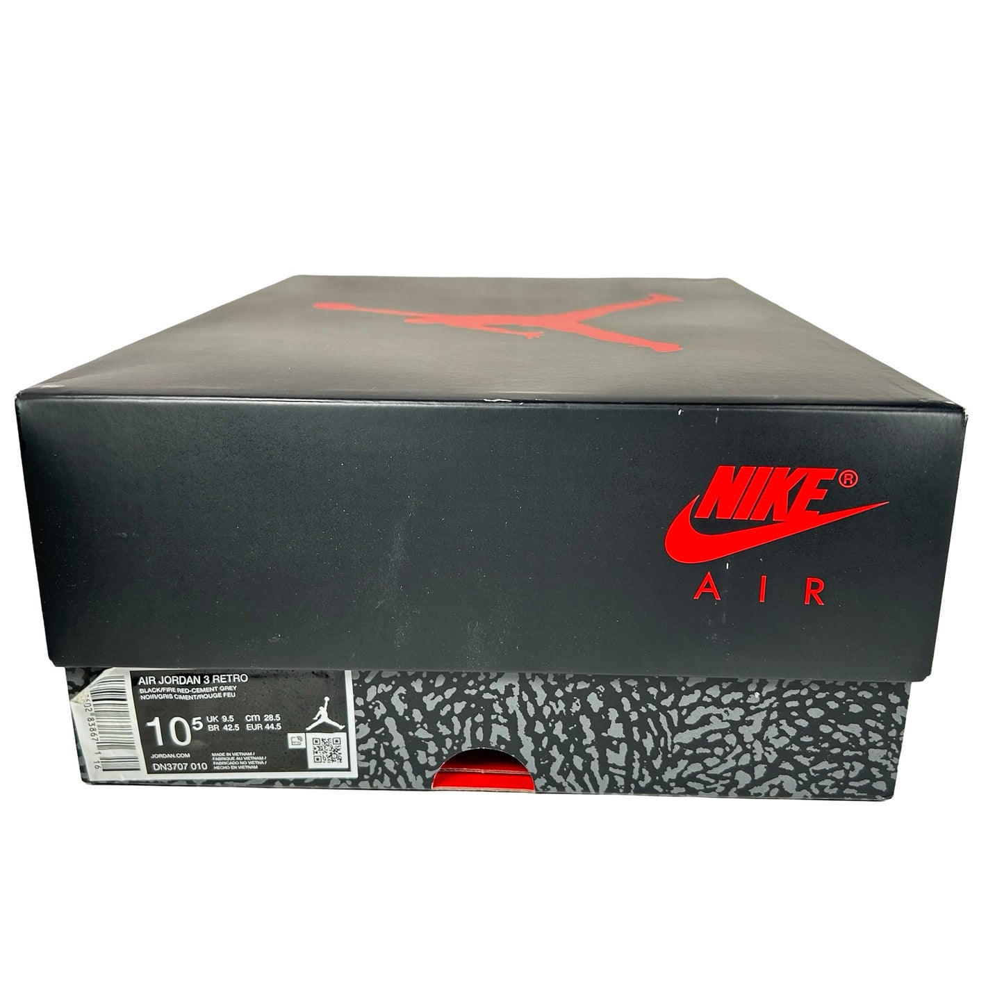 DN3707 010 Jordan 3 Retro OG Black Cement (2024) [USED] - 10.5 M (Used)